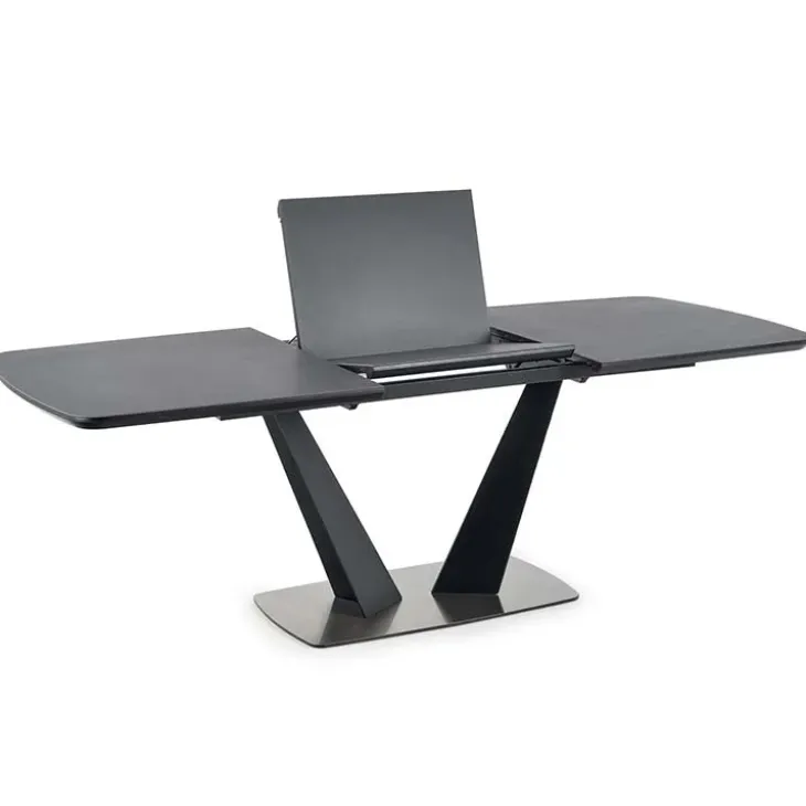 Tavolo 160/220cm allungabile moderno grigio scuro nero Sienna