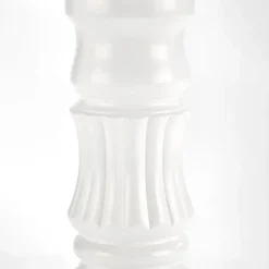 Tavolo 90/124cm allungabile rotondo moderno bianco Circle