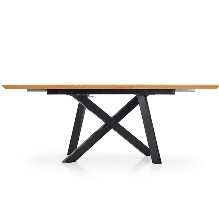 Tavolo 160/200cm allungabile rovere acciaio nero Papavero Gihome®