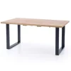 Tavolo 135/185cm allungabile rovere miele nodato nero Murten