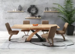 Tavolo 160/220cm allungabile rovere nero Iride Gihome®