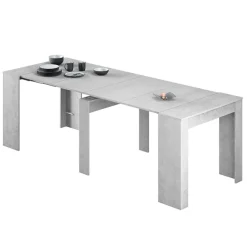 Tavolo 51/237cm consolle allungabile grigio cemento Fox Gihome®
