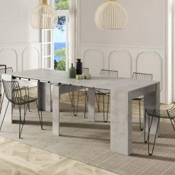 Tavolo 51/237cm consolle allungabile grigio cemento Fox Gihome®