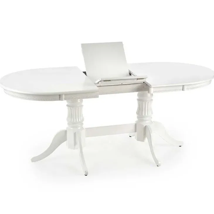 Tavolo 150/190cm da pranzo allungabile moderno bianco lucido Duncan