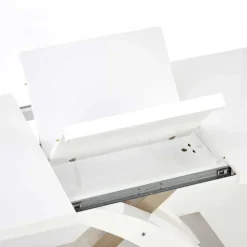 Tavolo 160/220cm in vetro allungabile bianco lucido Iride Gihome®