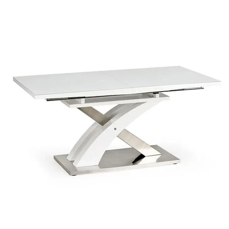 Tavolo 160/220cm in vetro allungabile bianco lucido Iride Gihome®