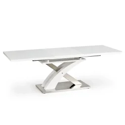 Tavolo 160/220cm in vetro allungabile bianco lucido Iride Gihome®