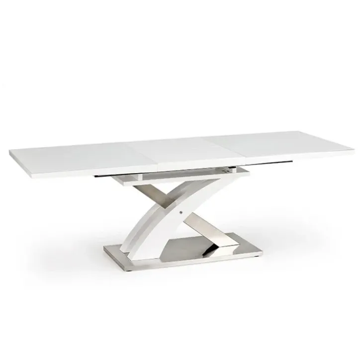 Tavolo 160/220cm in vetro allungabile bianco lucido Iride Gihome®