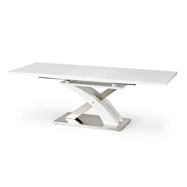 Tavolo 160/220cm in vetro allungabile bianco lucido Iride Gihome®