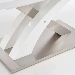 Tavolo 160/220cm in vetro allungabile bianco lucido Iride Gihome®