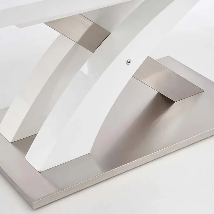 Tavolo 160/220cm in vetro allungabile bianco lucido Iride Gihome®