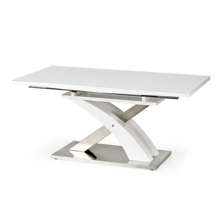 Tavolo 160/220cm in vetro allungabile bianco lucido Iride Gihome®