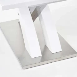 Tavolo 160/220cm in vetro allungabile bianco lucido Iride Gihome®