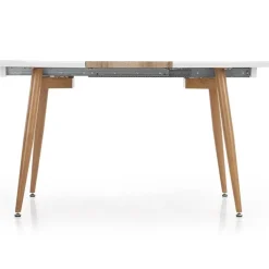 Tavolo 120/200cm rotondo ovale bianco rovere sanremo Papiro Gihome®