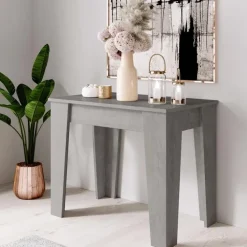 Tavolo consolle allungabile 54/306cm grigio cemento Grace Gihome®