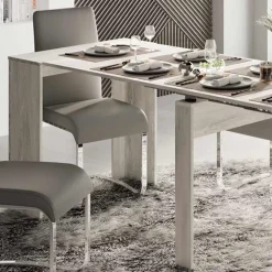 Tavolo consolle allungabile 54/252cm moderno bianco frassinato Violette