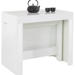 Tavolo consolle allungabile 50-300cm bianco lucido Zenzero