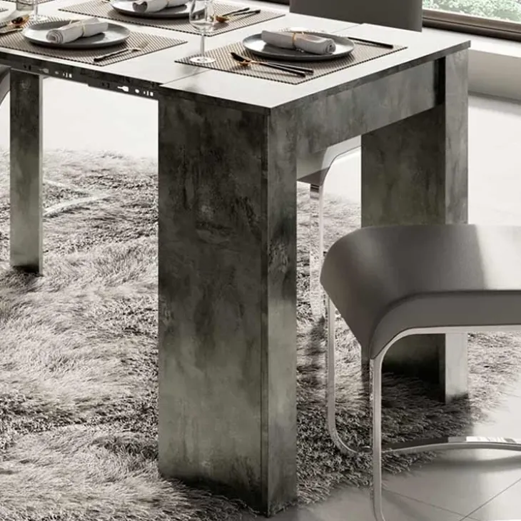 Tavolo consolle allungabile 54/252cm ossido nobilitato Violette