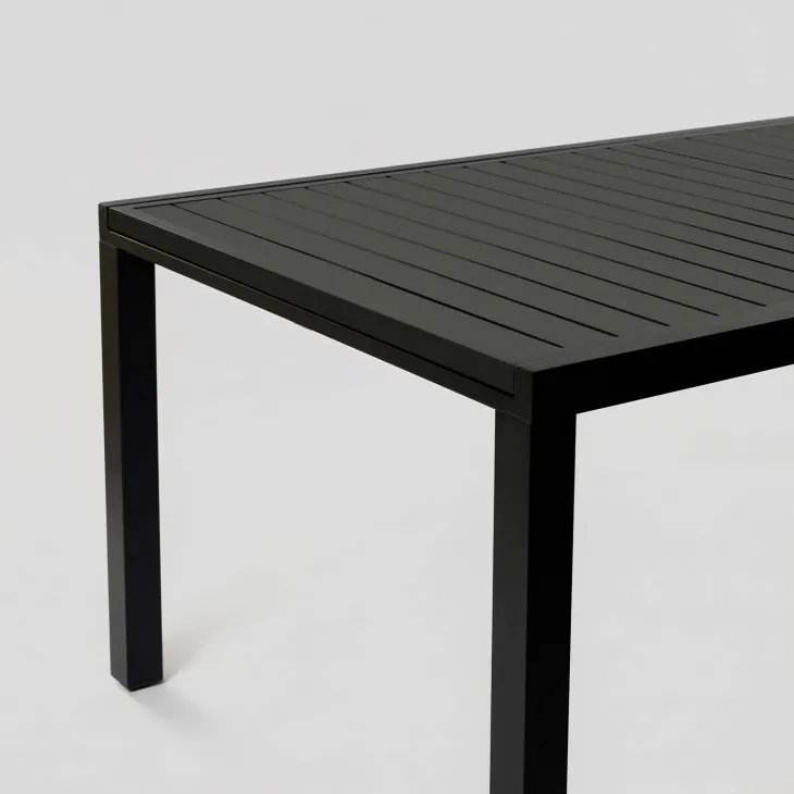 Tavolo da giardino allungabile 200/300x100cm in alluminio antracite Brezza