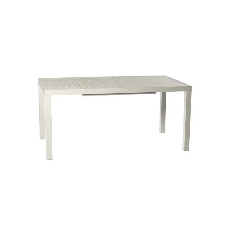 Tavolo da giardino allungabile 160/240x90cm in alluminio bianco Brezza