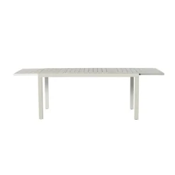 Tavolo da giardino allungabile 160/240x90cm in alluminio bianco Brezza