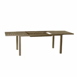 Tavolo da giardino allungabile 160/240x90cm in alluminio tortora Brezza