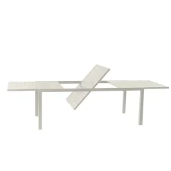 Tavolo da giardino allungabile 200/300x100cm in alluminio bianco Brezza
