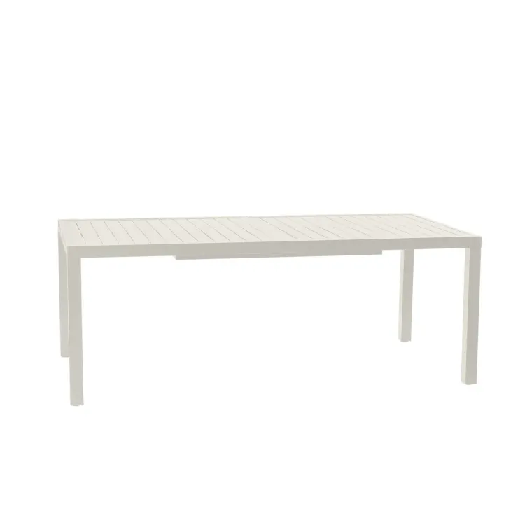 Tavolo da giardino allungabile 200/300x100cm in alluminio bianco Brezza