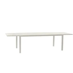 Tavolo da giardino allungabile 200/300x100cm in alluminio bianco Brezza