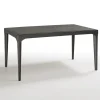 Tavolo da giardino esterno bar dehors 150x74 cm antracite Levanzo