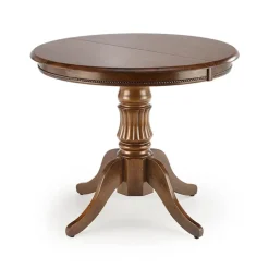 Tavolo da pranzo allungabile rotondo 90/124cm noce scuro Circle