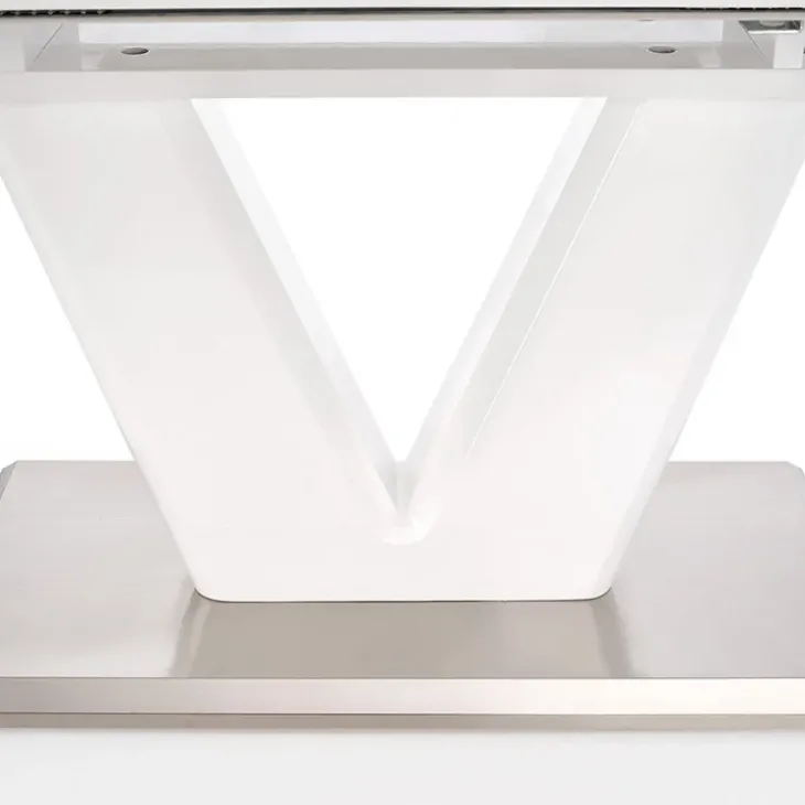 Tavolo da pranzo allungabile 160/220cm bianco lucido Gerbera Gihome®
