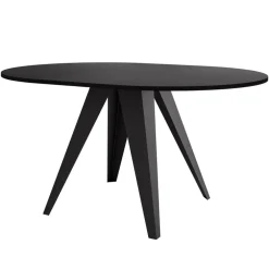 Tavolo da pranzo allungabile 100/138x100 cm rotondo industrial nero metallo nero Cortex