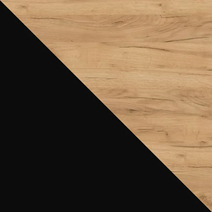 Tavolo da pranzo allungabile 100/176x100 cm rotondo industrial rovere metallo nero Grint