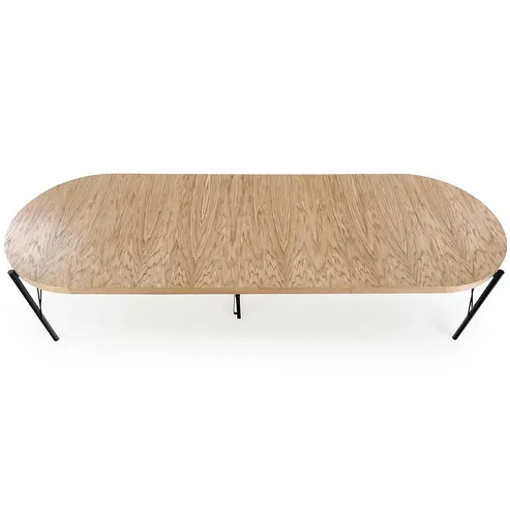Tavolo da pranzo allungabile moderno 100/300cm rovere nero Wally
