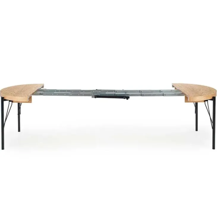 Tavolo da pranzo allungabile moderno 100/300cm rovere nero Wally