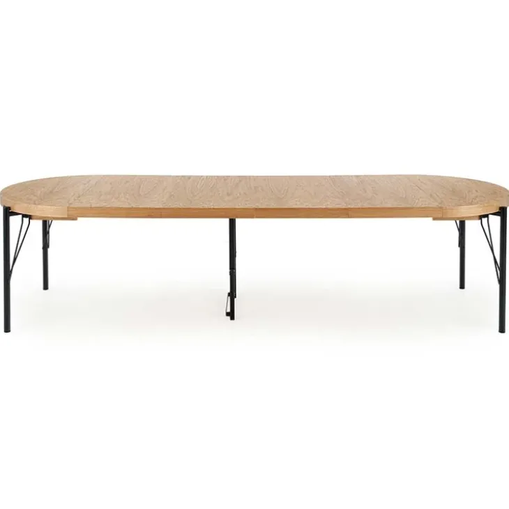 Tavolo da pranzo allungabile moderno 100/300cm rovere nero Wally