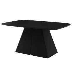 Tavolo da pranzo allungabile 180/256x110cm industrial nero metallo nero Rail