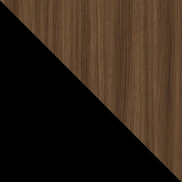Tavolo da pranzo allungabile 180/256x110cm industrial noce metallo nero Rail