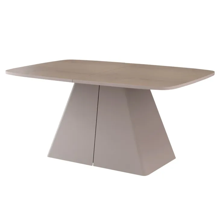 Tavolo da pranzo allungabile 180/256x110cm industrial rovere scuro metallo cashmere Rail