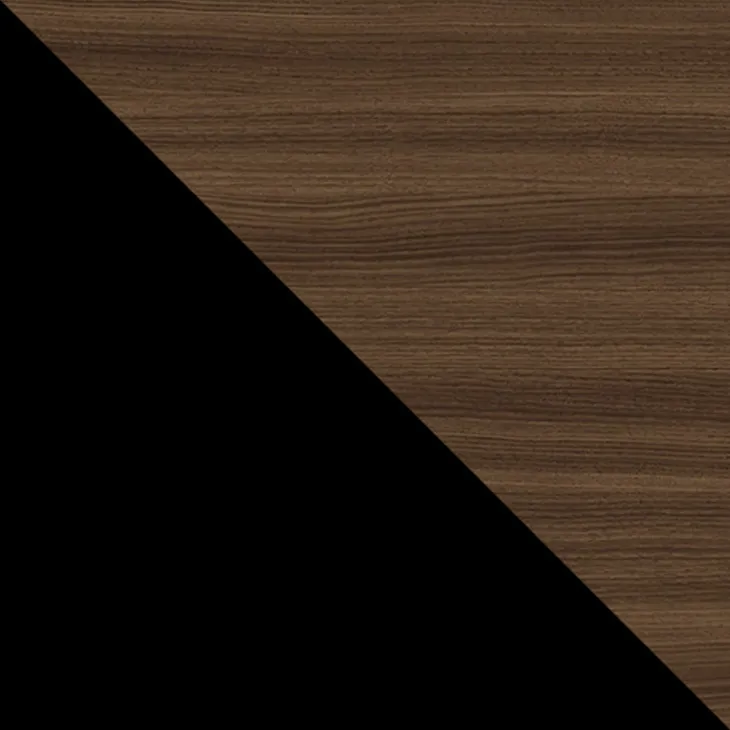 Tavolo da pranzo allungabile 100/176x100 cm rotondo industrial noce metallo nero Monox