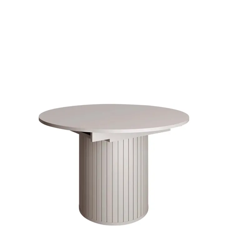 Tavolo da pranzo 120/160 cm ovale allungabile beige cashmere Selene