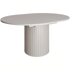 Tavolo da pranzo 120/160 cm ovale allungabile beige cashmere Selene