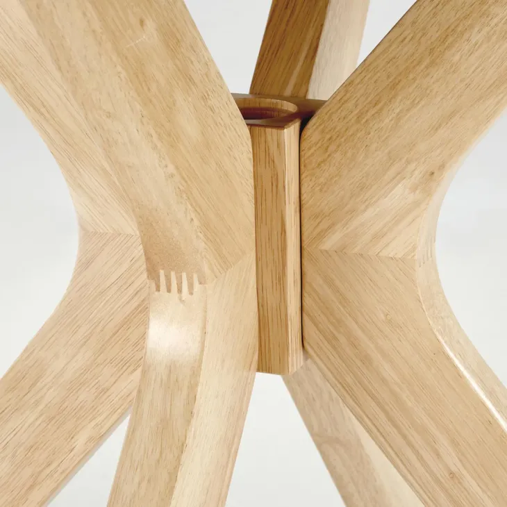 Tavolo da pranzo rotondo moderno 120x120cm rovere naturale Corinto