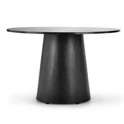 Tavolo da pranzo rotondo 120x77cm nero Igino