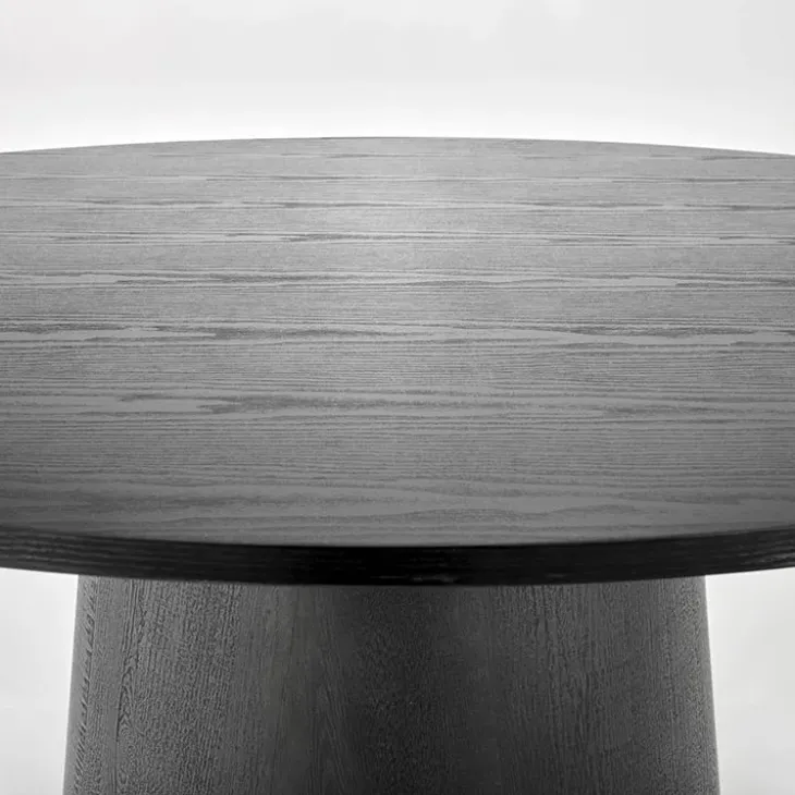 Tavolo da pranzo rotondo 120x77cm nero Igino
