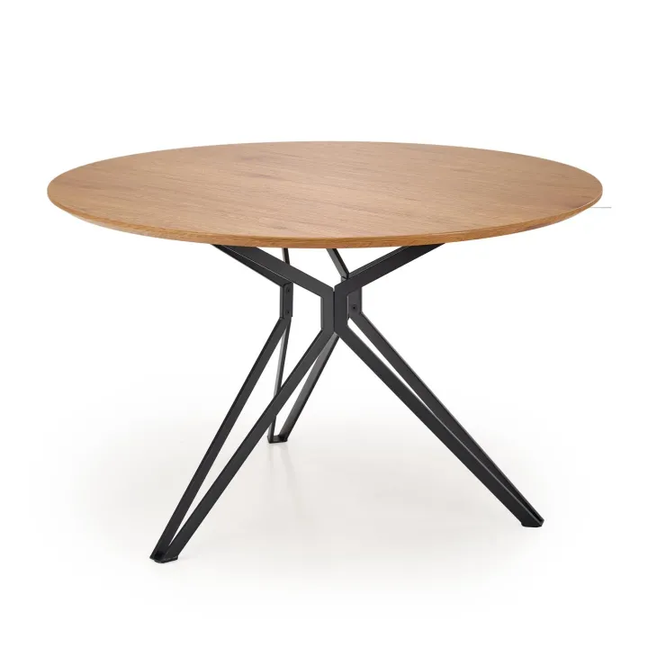 Tavolo da pranzo rotondo 120x120cm rovere dorato nero Margherita Gihome®