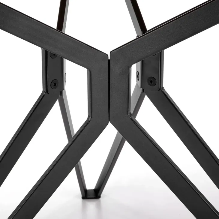 Tavolo da pranzo rotondo 120x120cm rovere dorato nero Margherita Gihome®