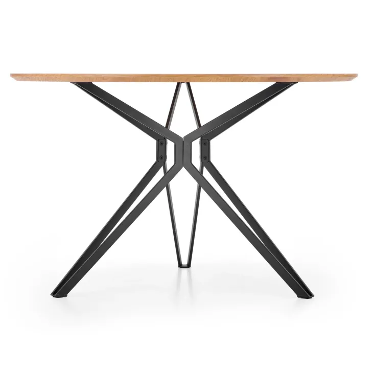 Tavolo da pranzo rotondo 120x120cm rovere dorato nero Margherita Gihome®