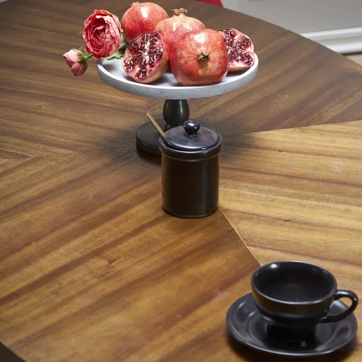 Tavolo da pranzo 170x90cm design moderno noce nero Emilio